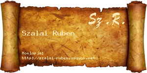 Szalai Ruben névjegykártya